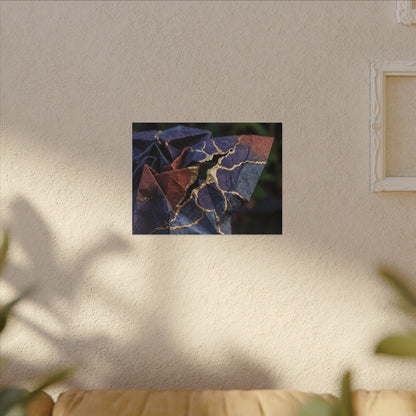 Philosophical Paper Fold Canvas Art - Gold Vein Kintsugi