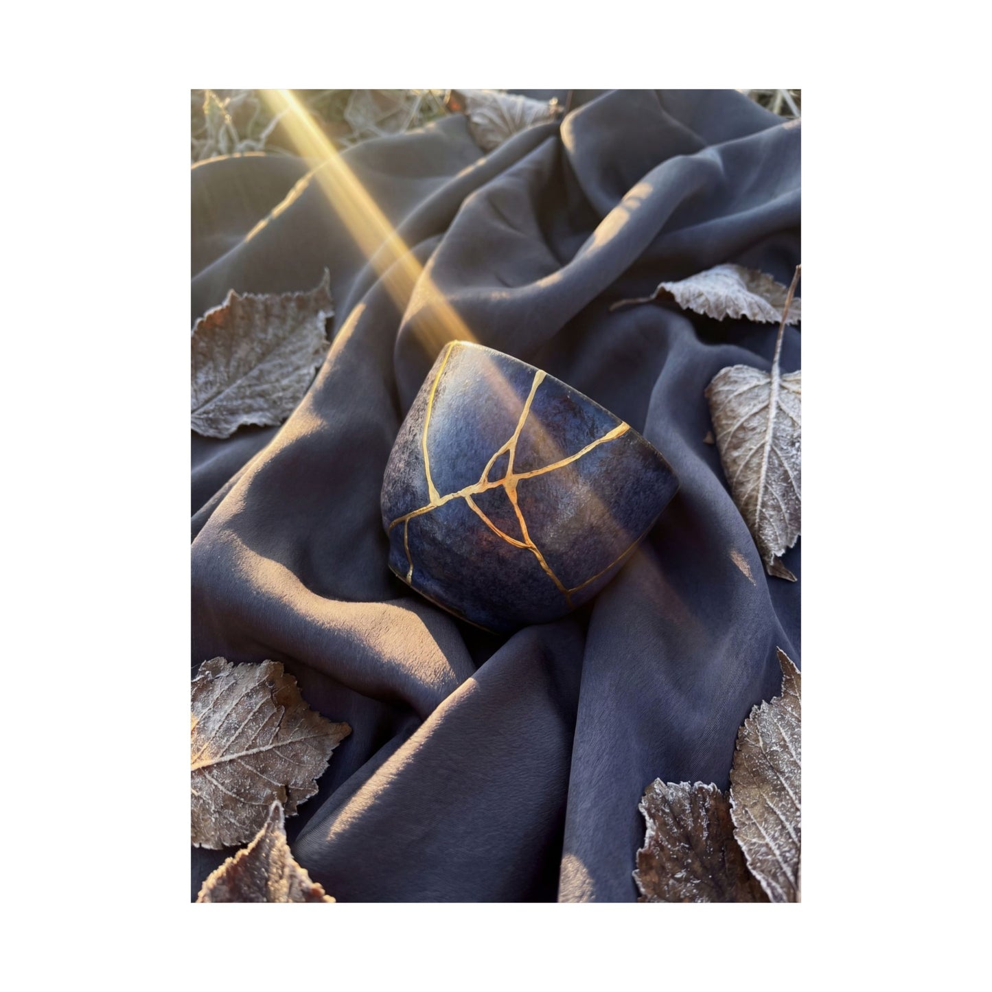 Resilient Silk Drape Wall Art Print - Gold Repair Kintsugi