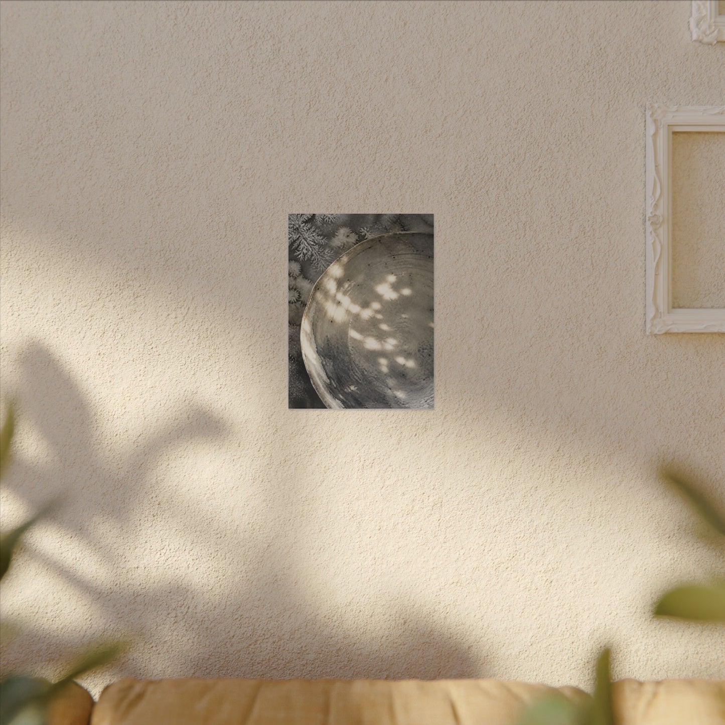 Ceramic Bowl Watercolor Canvas Art | Warm Japandi Art