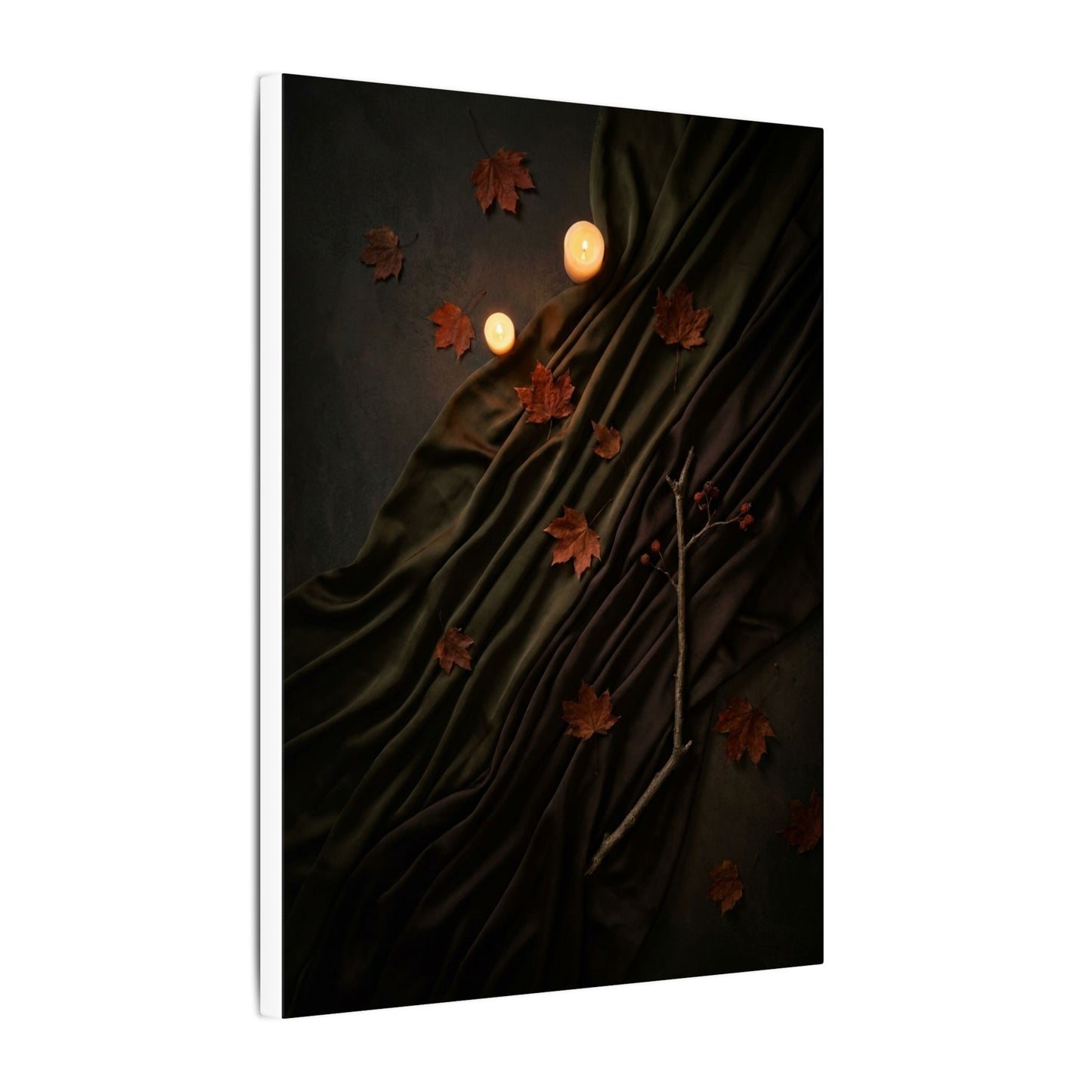 Autumn Silk Drape Moody Minimal Canvas Art | Moody Decor
