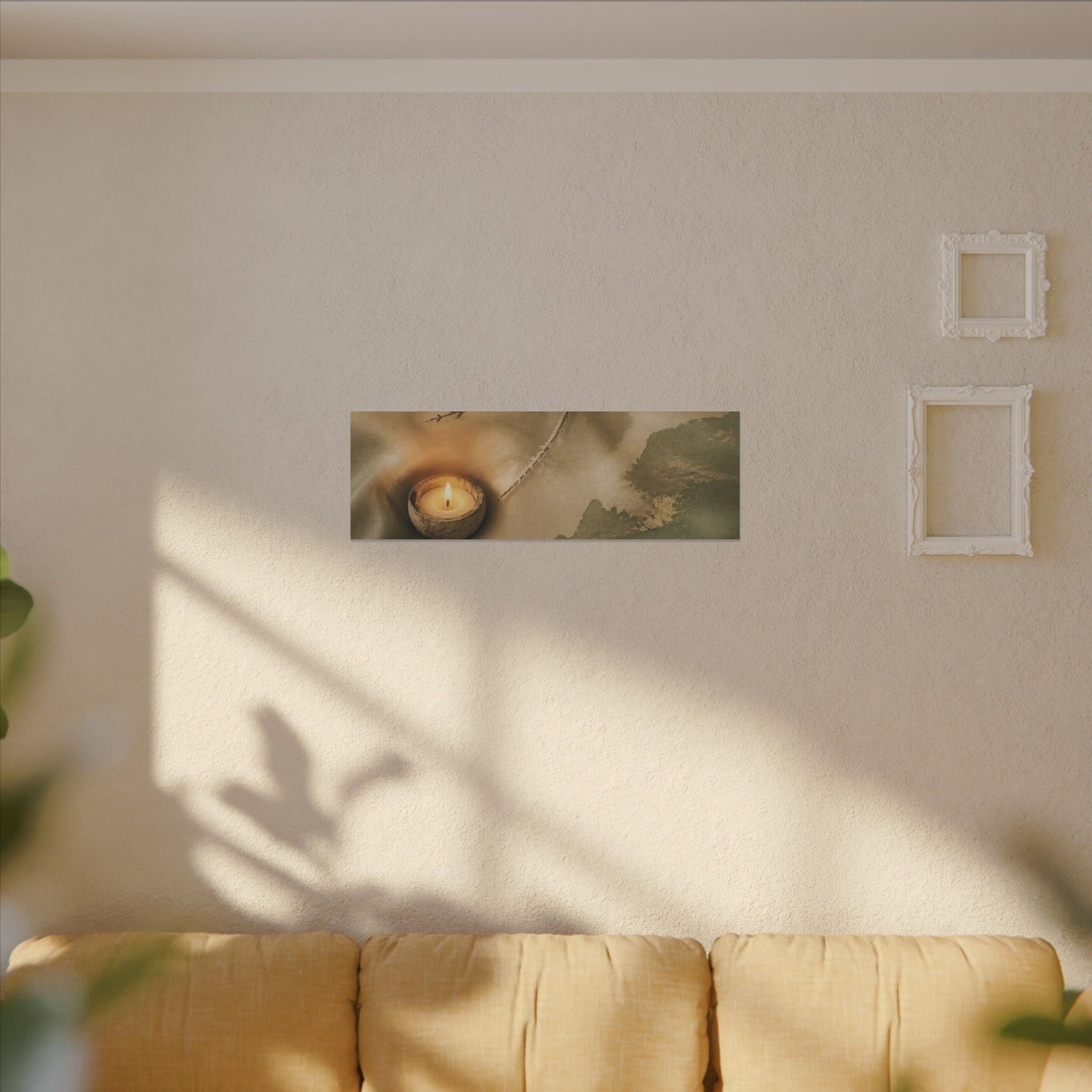Silk Drape Japanese Pattern Canvas Art | Warm Japandi Art