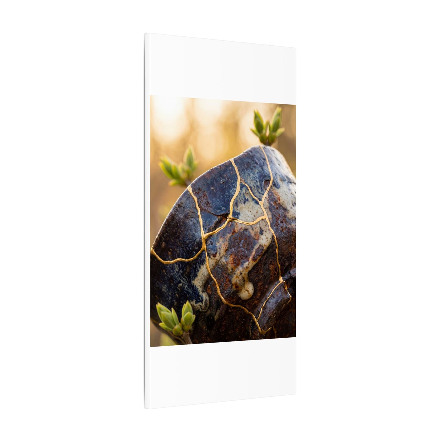 Fukinsei Rust Patina Canvas Art - Kintsugi Gold Repair