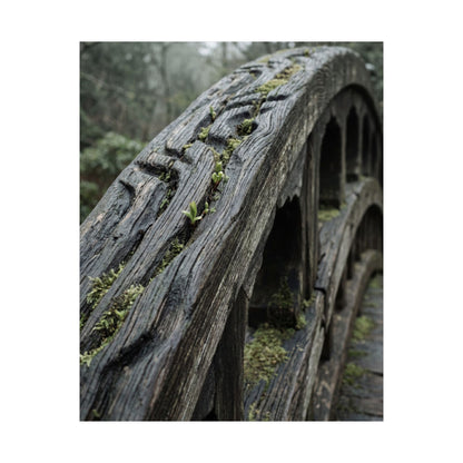 Kanso Wooden Bridge Wall Art Print - Japandi Japanese Pattern