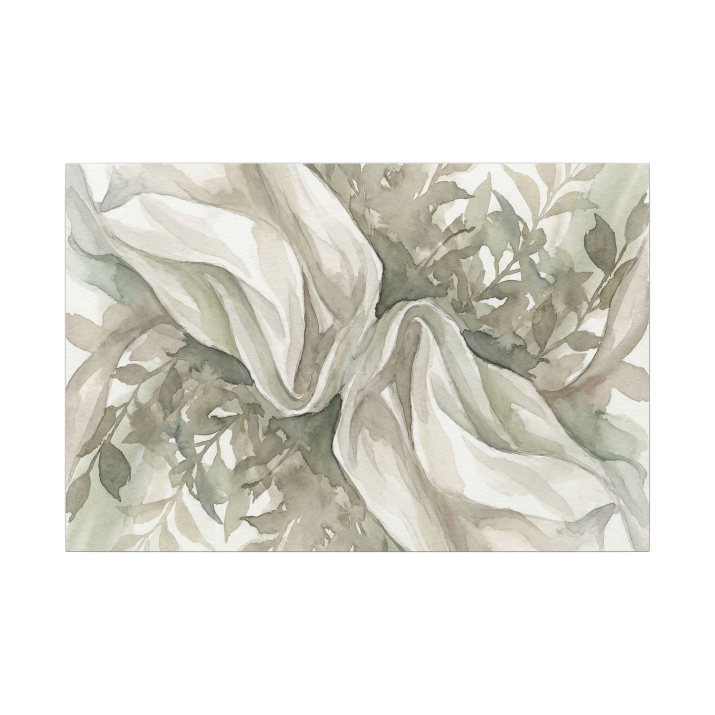 Summer Silk Drape Watercolor Canvas Art | Cozy Decor Art Print