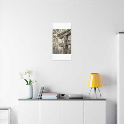 Torii Gate Spring Canvas Art | Japandi Neutral Design