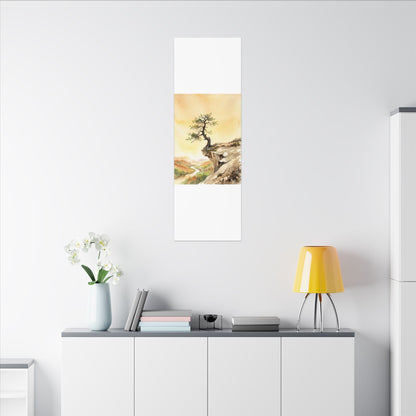 Golden Hour Pine Tree Canvas Art - Japandi Fukinsei