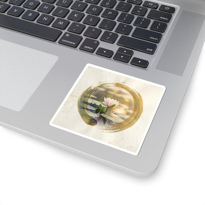 Golden Hour Lotus Flower Sticker - Zen Ma