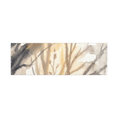 Ma Shadow Play Canvas Art - Japandi Watercolor