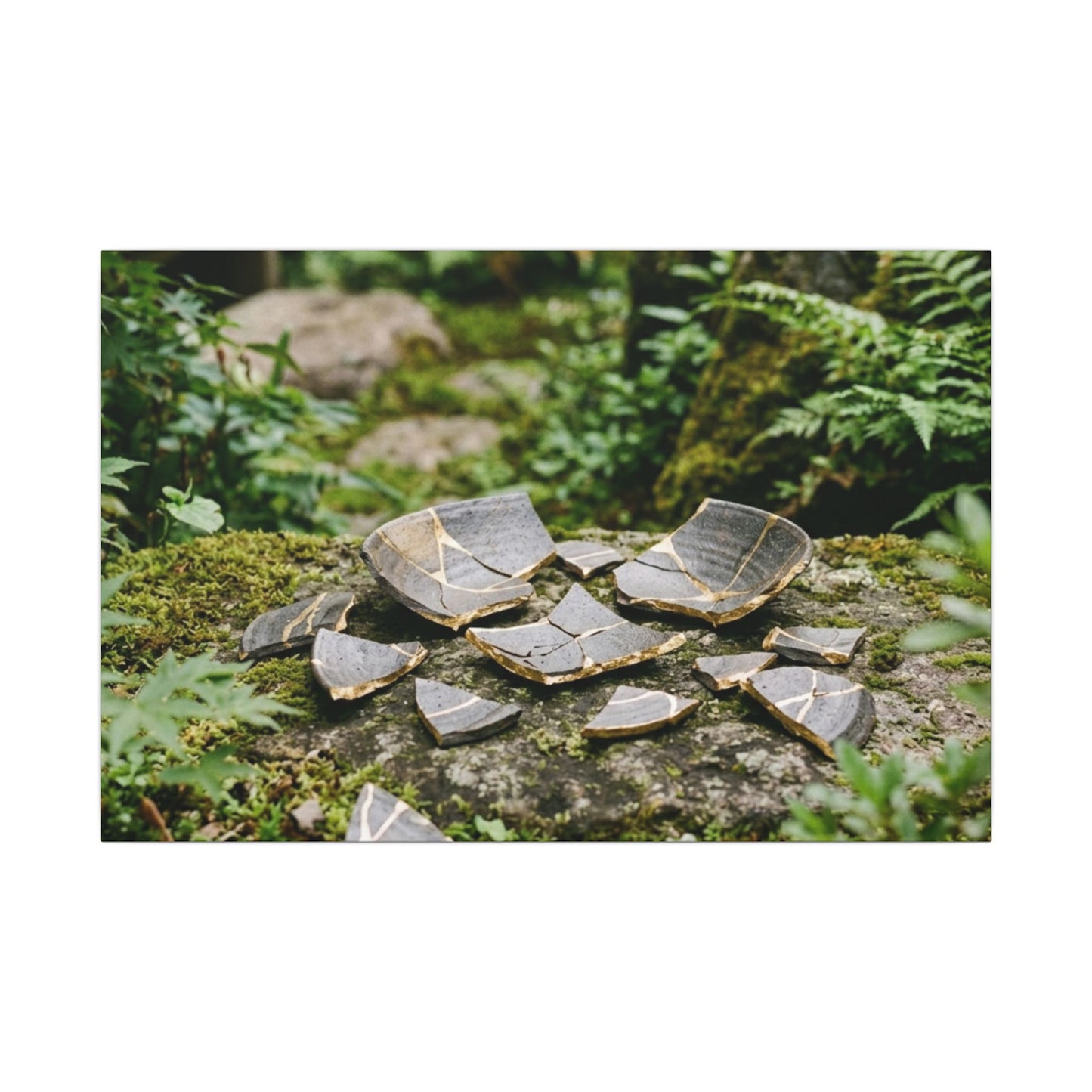 Summer Broken Pottery Gold Repair Canvas Art | Resilient Decor