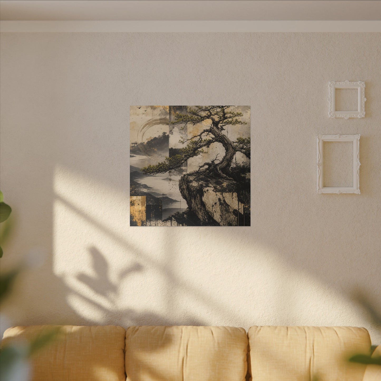 Golden Hour Pine Tree Canvas Art - Japandi Datsuzoku