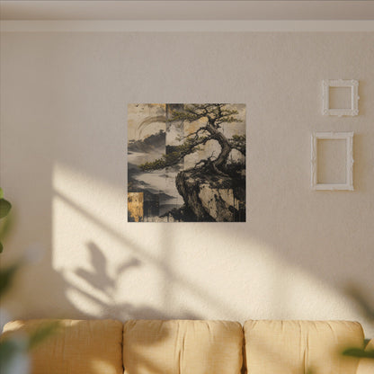 Golden Hour Pine Tree Canvas Art - Japandi Datsuzoku