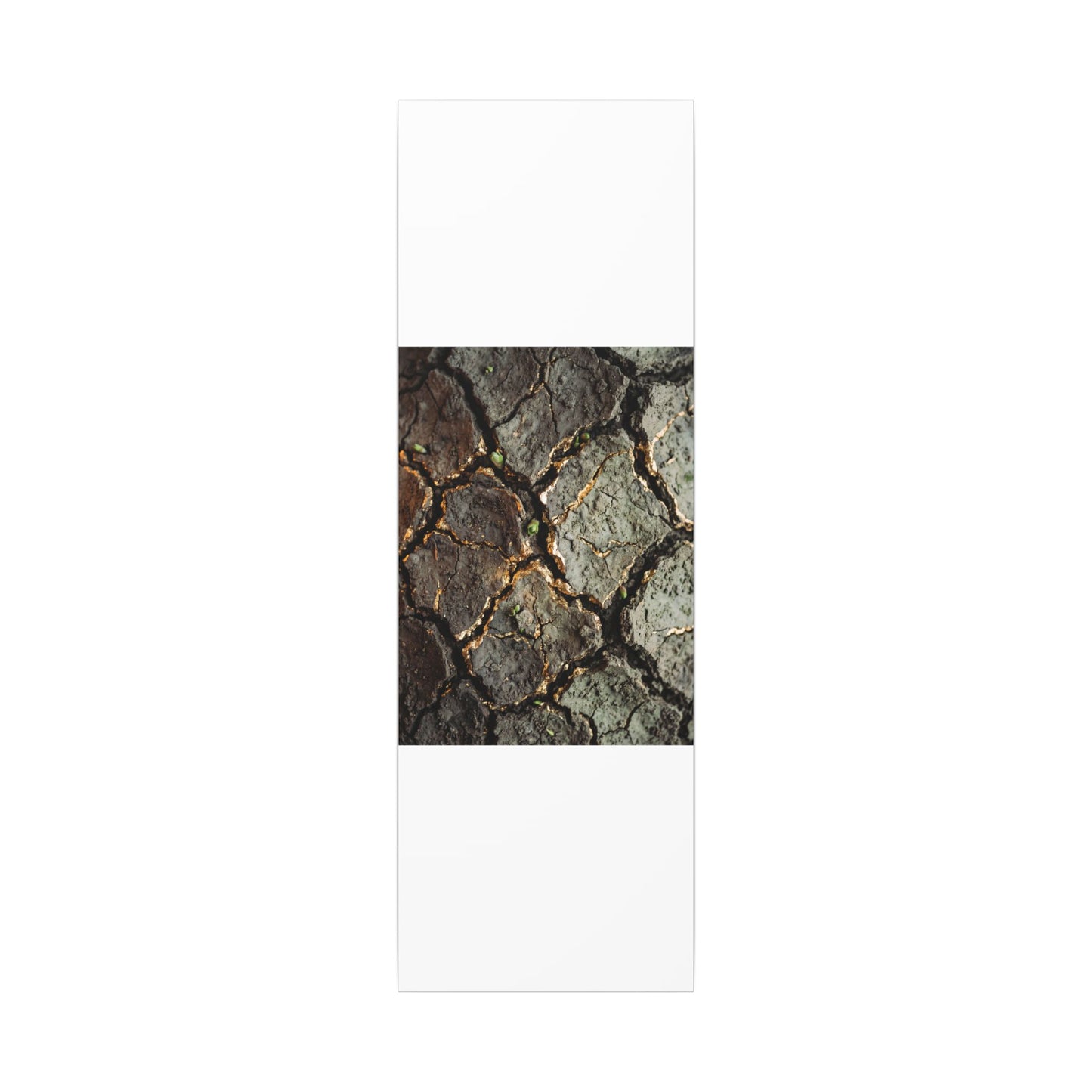 Earthy Cracked Earth Canvas Art - Japanese Pattern Japandi