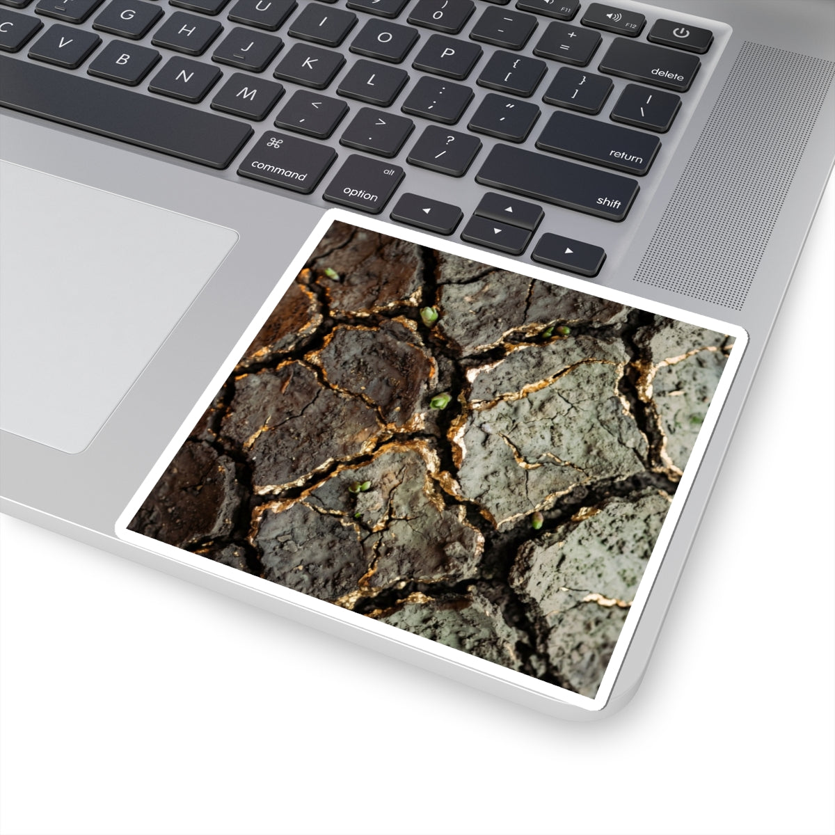 Warm Cracked Earth Sticker - Japanese Pattern Japandi