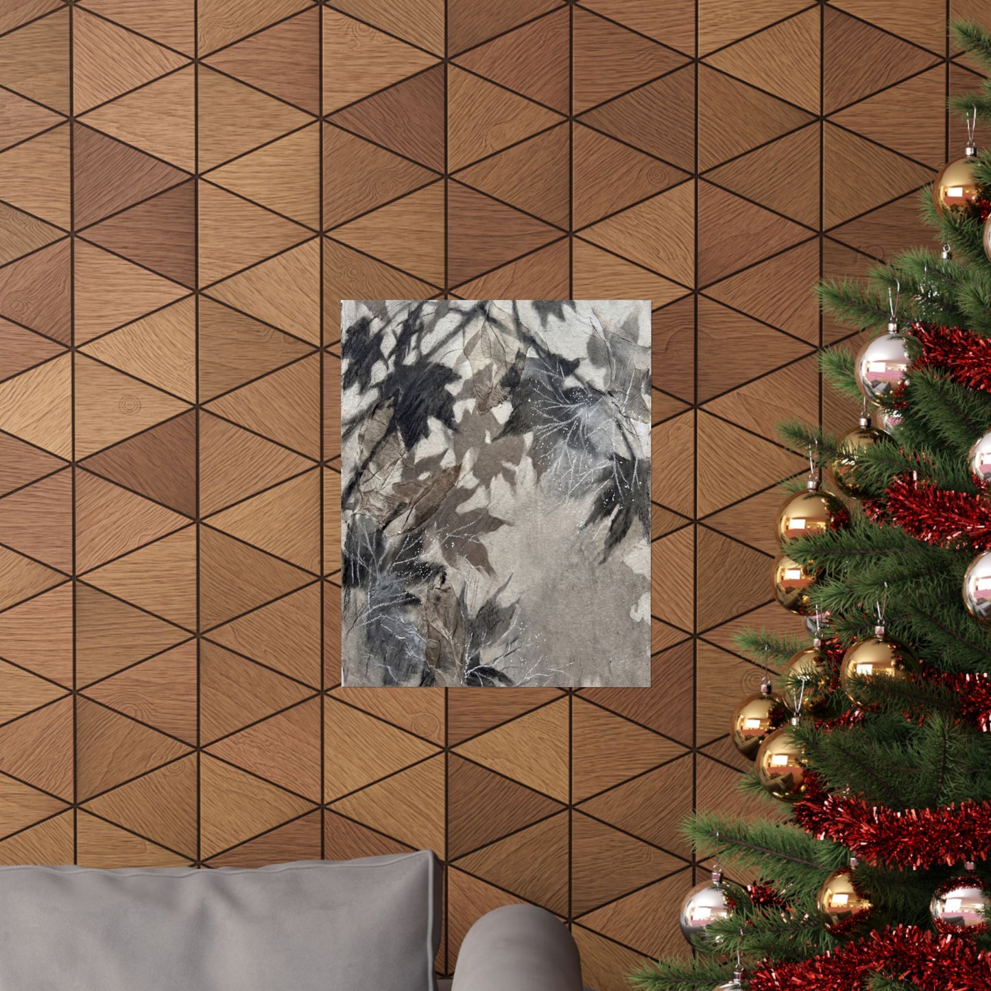 Shadow Play Texture Wall Art Print | Elegant Japandi Art