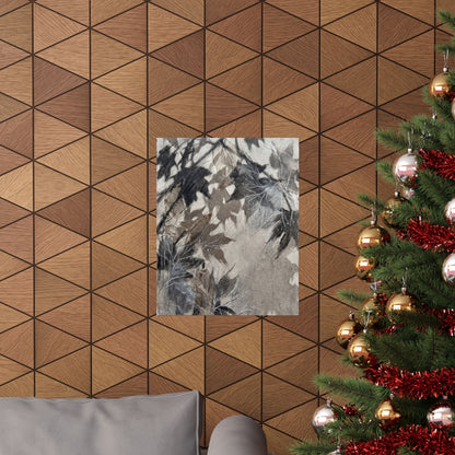 Shadow Play Texture Wall Art Print | Elegant Japandi Art