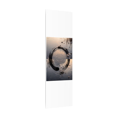 Winter Water Ripple Enso Canvas Art | Tranquil Decor