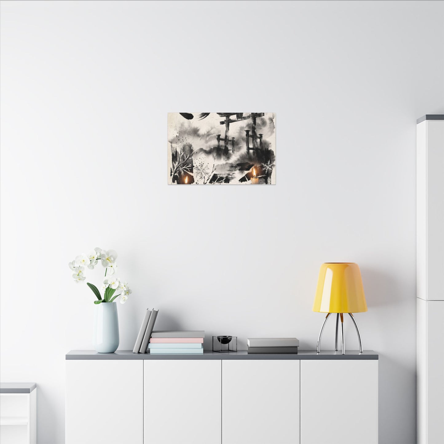 Candlelight Torii Gate Canvas Art - Zen Datsuzoku