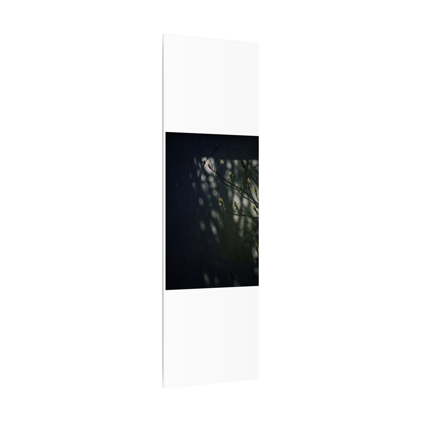 Dark Japandi Shoji Screen in Dappled | Moody Minimal Canvas Art