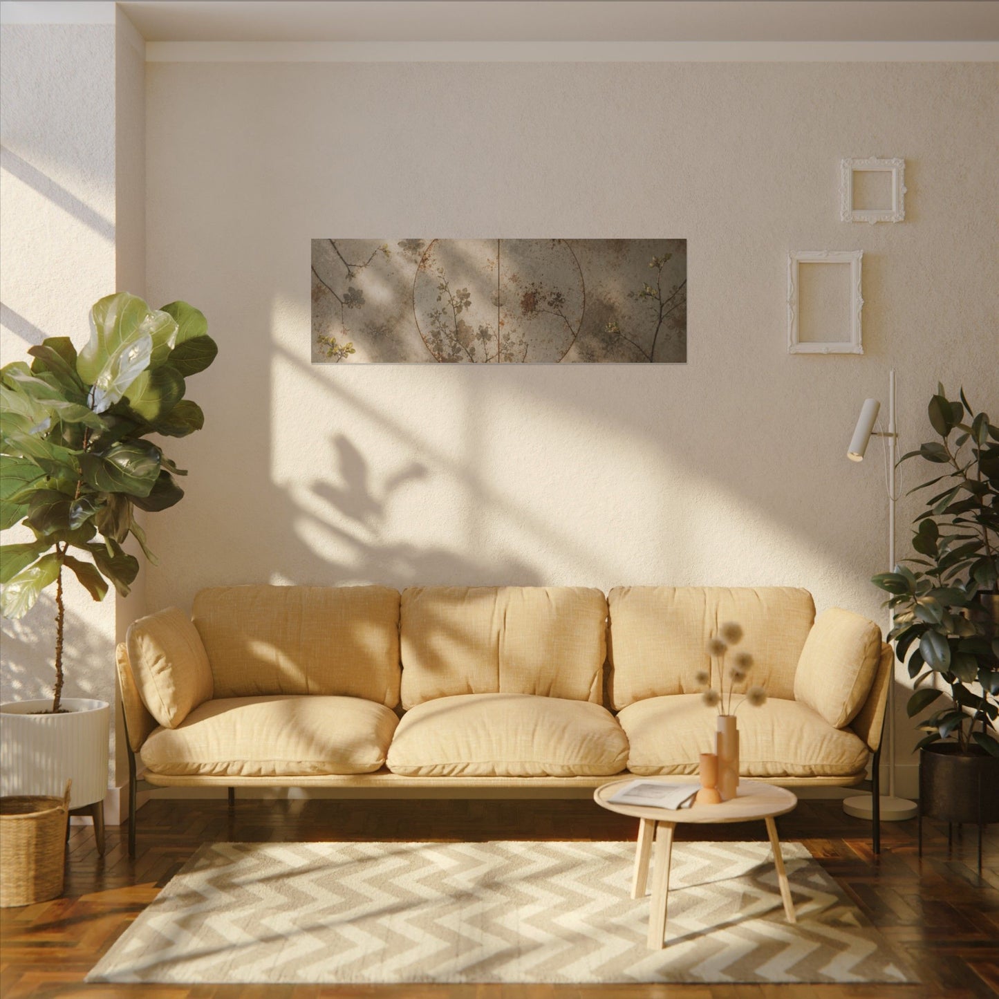 Japandi Rust Patina in Dappled | Japanese Pattern Canvas Art