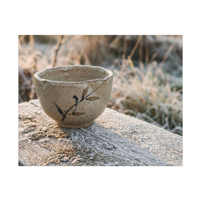 Golden Hour Ceramic Bowl Canvas Art - Japandi Ma