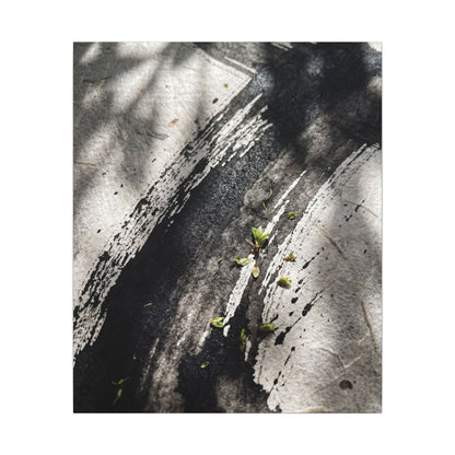 Ink Brushstroke Canvas Art | Spring Dark Japandi Moody Minimal Art