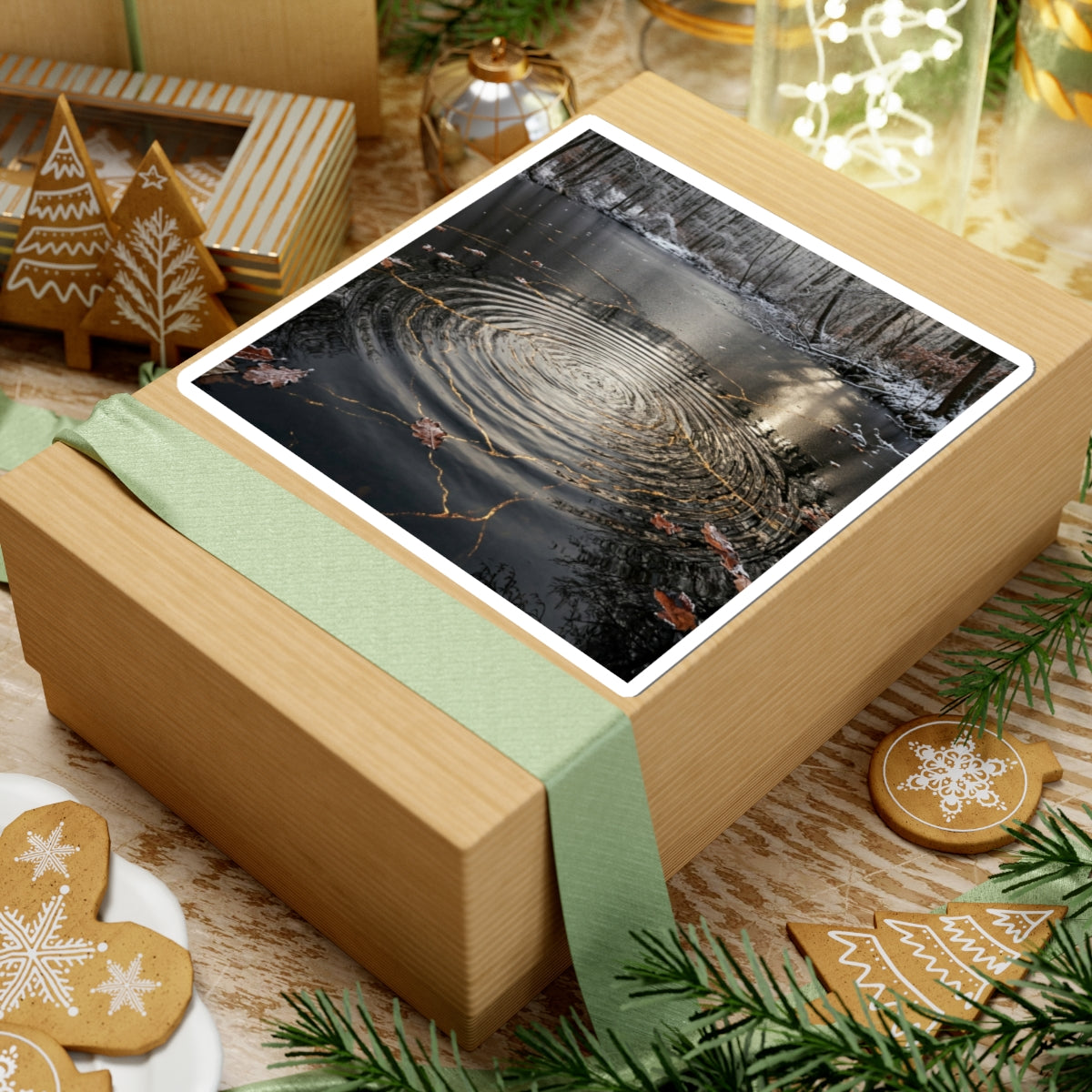 Water Ripple Sticker | Winter Kintsugi Broken Beauty Art