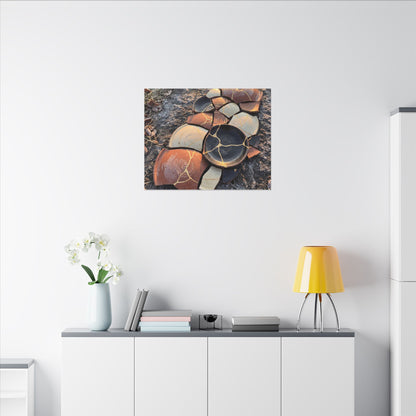 Winter Broken Pottery Gold Vein Canvas Art | Beautiful Decor