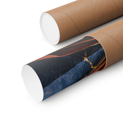 Golden Hour Paper Fold Wall Art Print - Kintsugi Ma