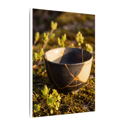 Seijaku Broken Pottery Canvas Art - Kintsugi Gold Repair