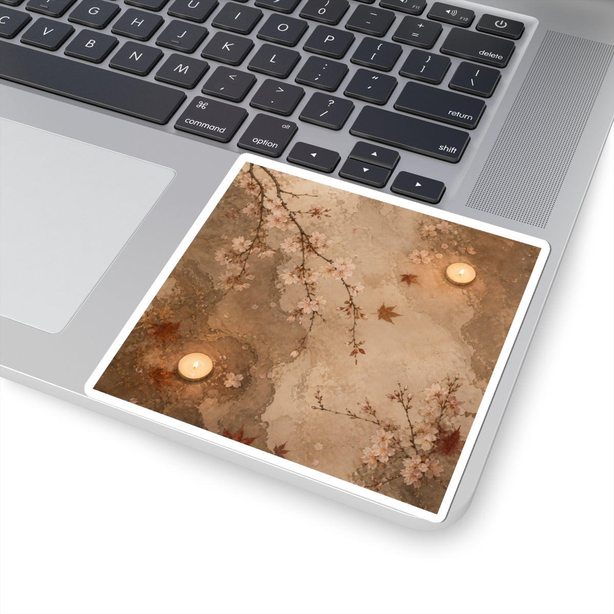 Autumn Cherry Blossom Japanese Pattern Sticker | Earthy Decor