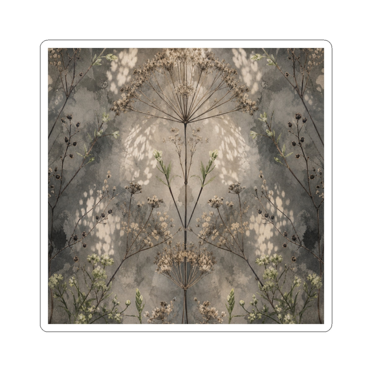 Dried Flowers Sticker | Spring Japandi Japanese Pattern Art