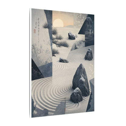 Seijaku Rock Garden Canvas Art - Zen Ukiyo E Inspired