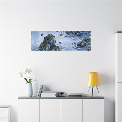 Rock Garden Autumn Canvas Art | Zen Tranquil Design