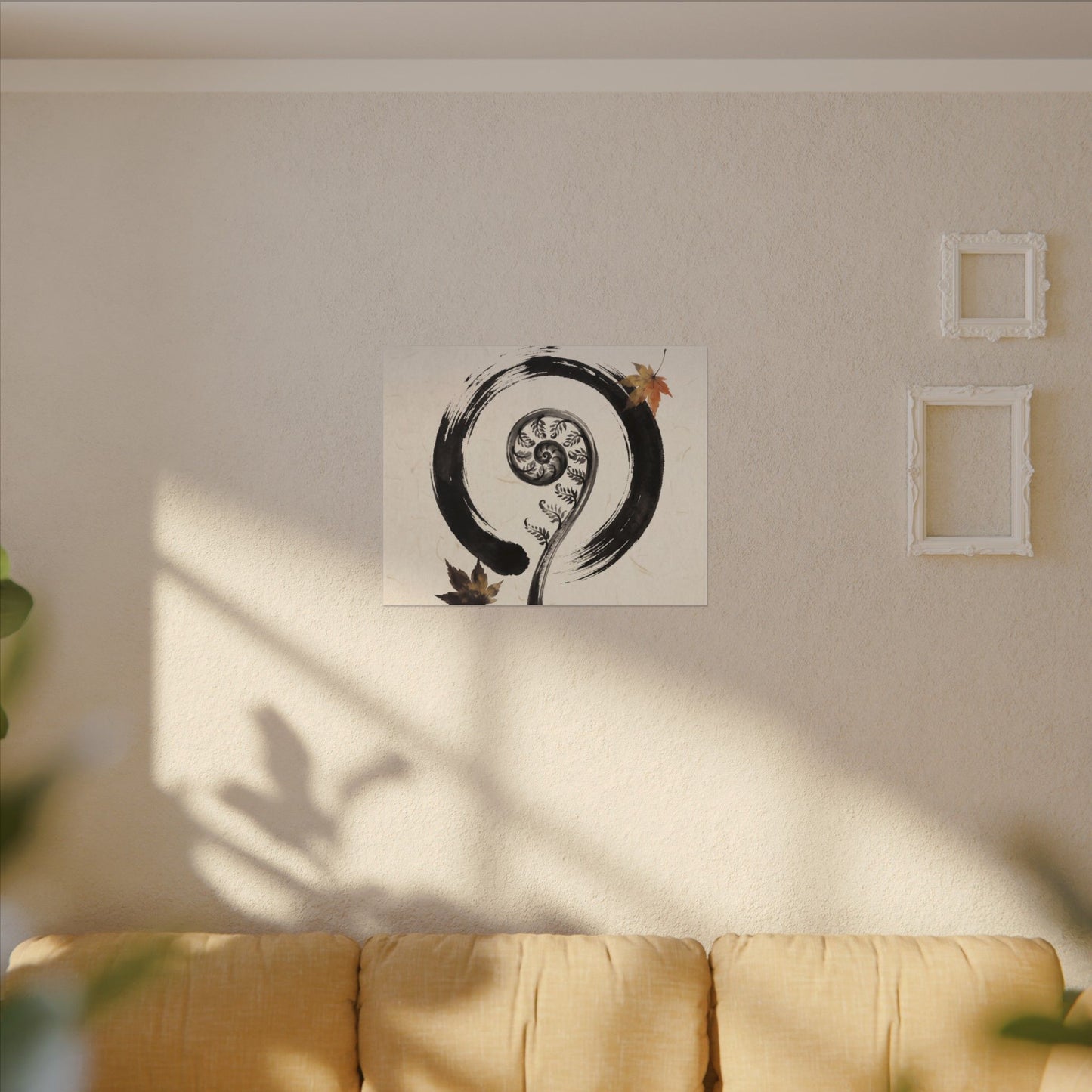 Fern Unfurling Autumn Canvas Art | Zen Peaceful Design