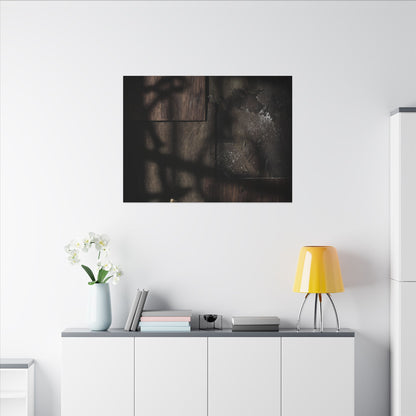 Dark Japandi Shadow Play in Candlelight | Dark Texture Canvas Art