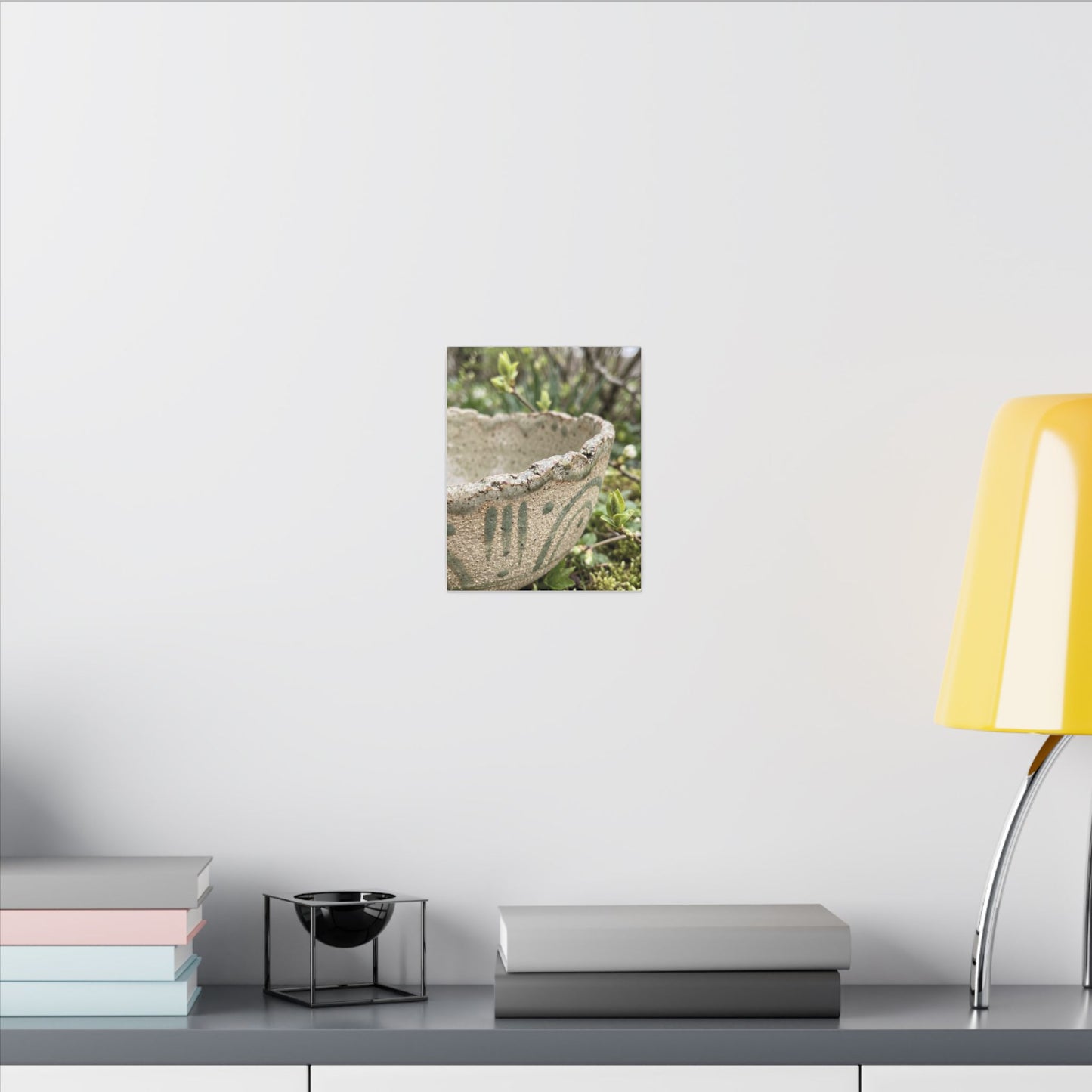 Elegant Ceramic Bowl Canvas Art - Japanese Pattern Japandi