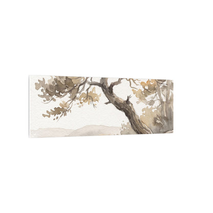 Pine Tree Watercolor Canvas Art | Elegant Japandi Art