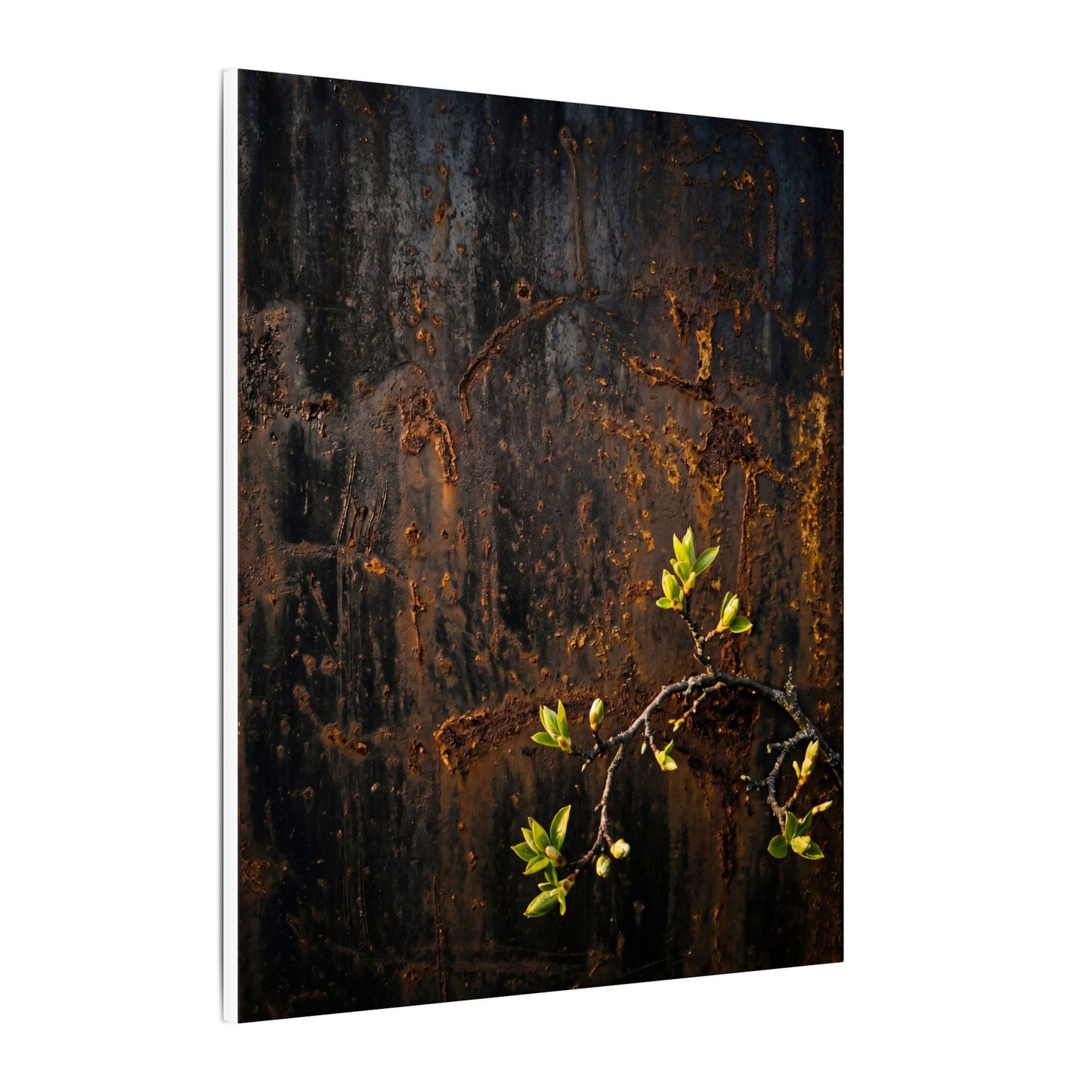 Golden Hour Rust Patina Canvas Art - Dark Japandi Fukinsei