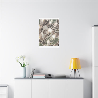 Dappled Ink Brushstroke Canvas Art - Japandi Ma