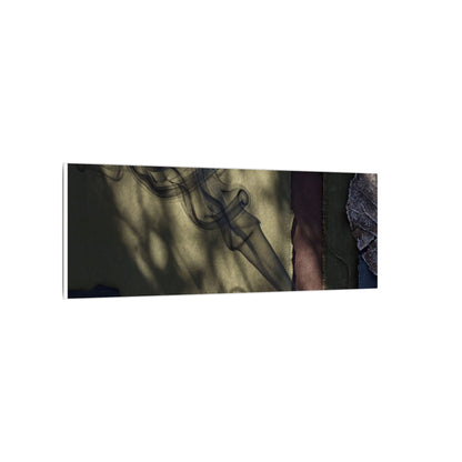 Ma Incense Smoke Canvas Art - Dark Japandi Dark Texture