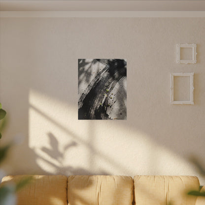 Ink Brushstroke Canvas Art | Spring Dark Japandi Moody Minimal Art