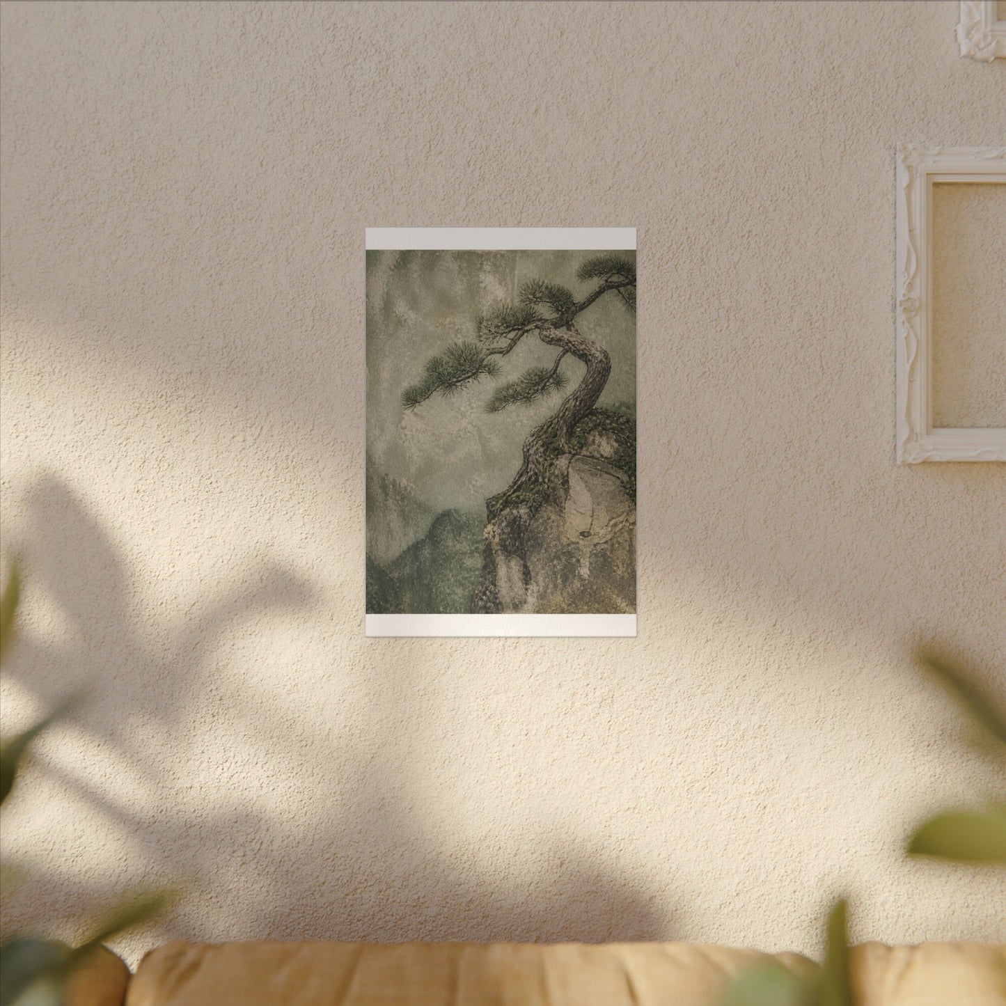 Fukinsei Pine Tree Canvas Art - Japandi Texture