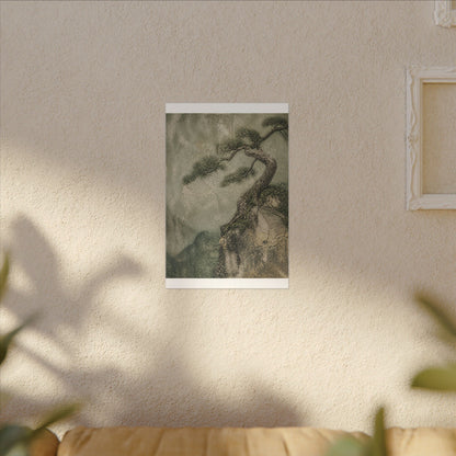 Fukinsei Pine Tree Canvas Art - Japandi Texture