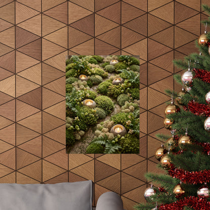 Mono No Aware Moss Close Up Wall Art Print - Japandi Japanese Pattern