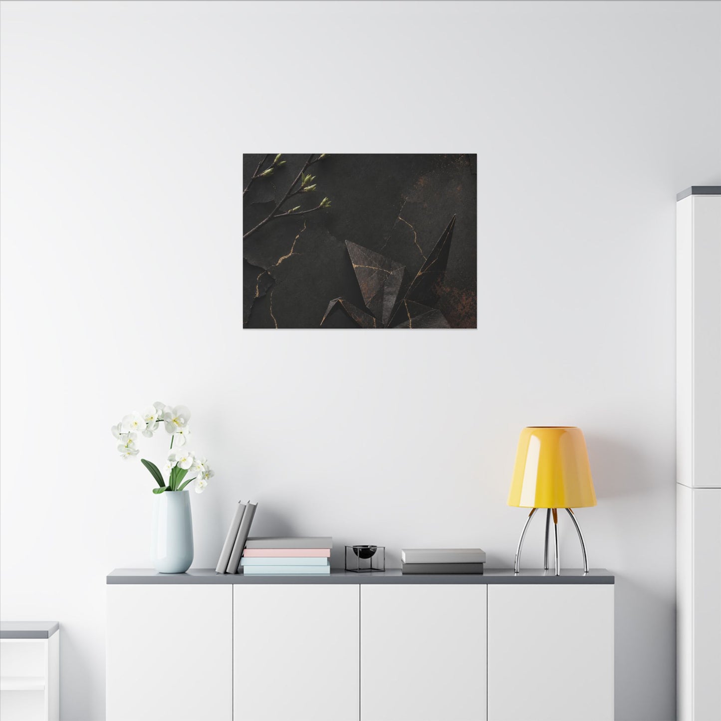 Paper Fold Canvas Art | Spring Kintsugi Broken Beauty Art