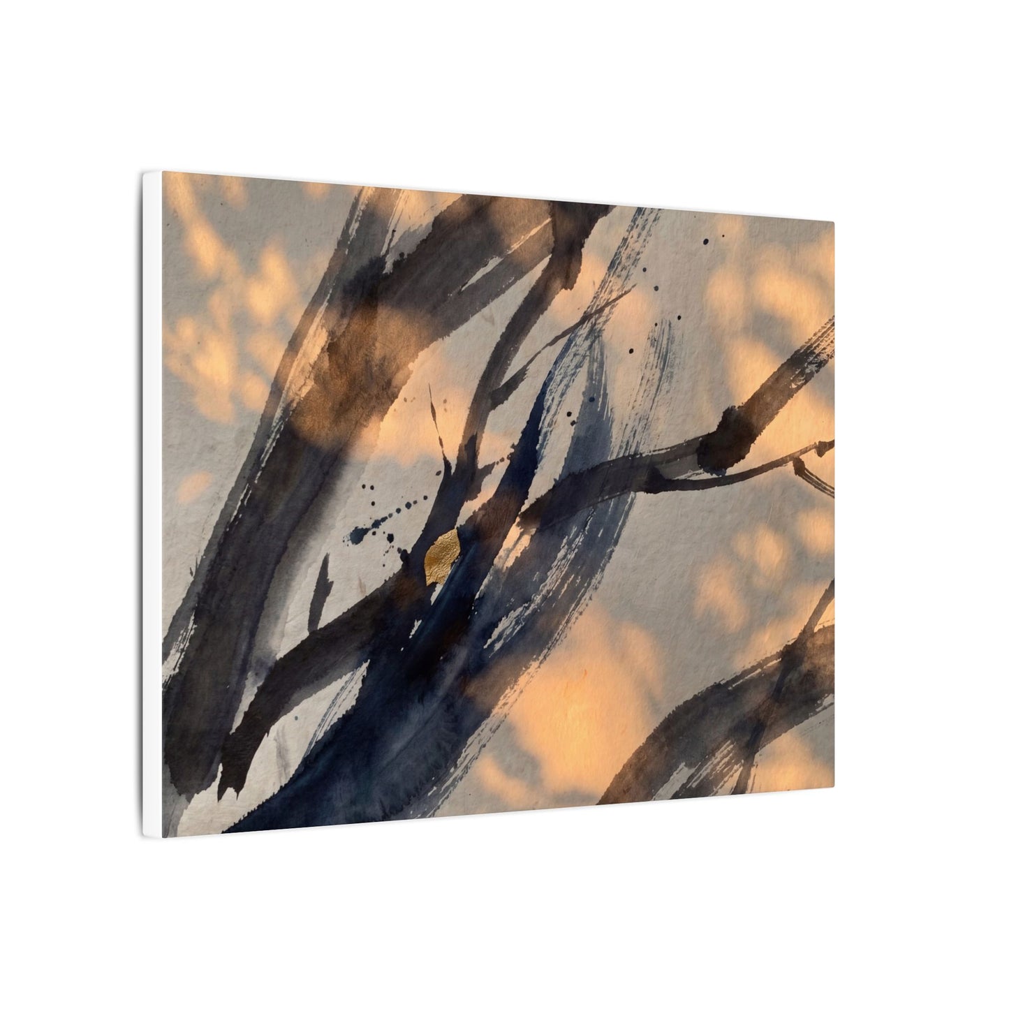 Datsuzoku Ink Brushstroke Canvas Art - Dark Japandi Shadow Zen