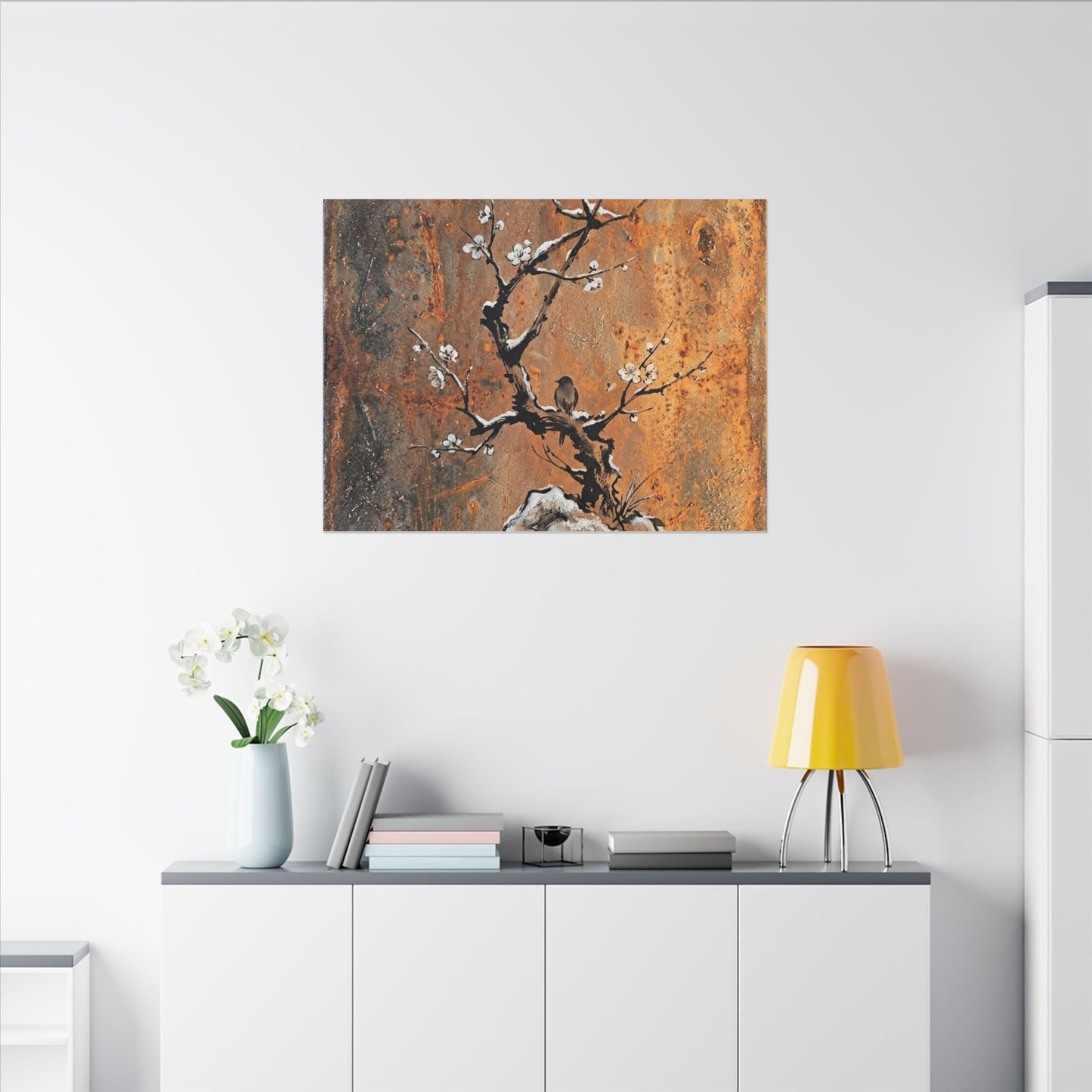 Datsuzoku Rust Patina Canvas Art - Zen Sumi E