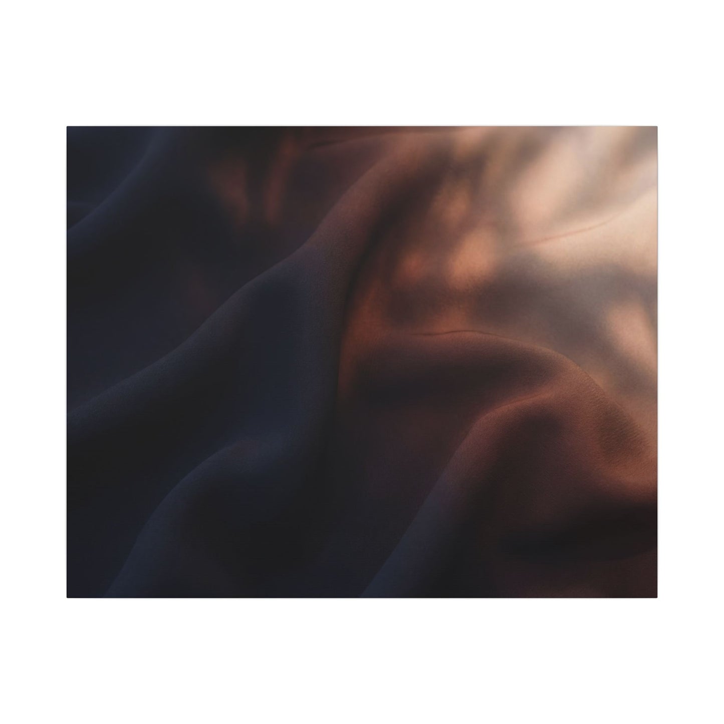 Dark Japandi Silk Drape in Dawn | Shadow Zen Canvas Art