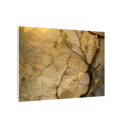 Cracked Earth Spring Canvas Art | Japandi Warm Design