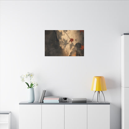 Shadow Play Texture Canvas Art | Neutral Japandi Art